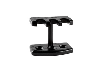 Pipe stand wood black 3 pieces 