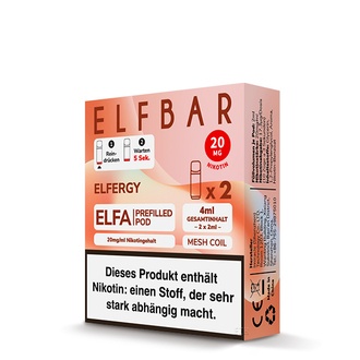 2x ELFBAR ELFA CP Prefilled Pod Elfstorm 20mg/ml ca. 600 Züge/Pod