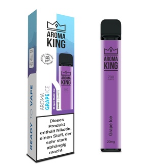 AROMA KING Einweg-E-Zigarette Grape Ice 20mg/ml ca. 700 Züge