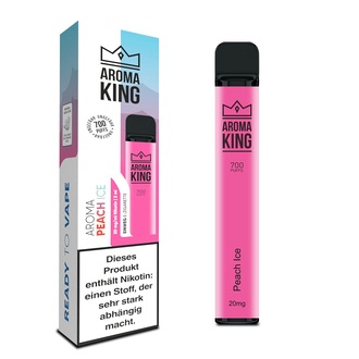 AROMA KING Einweg-E-Zigarette Peach Ice 20mg/ml ca. 700 Züge