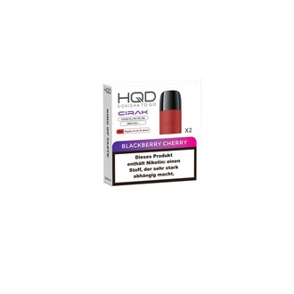 2x HQD Cirak Pod Blackberry Cherry 18mg/ml ca 600 Züge/Pod