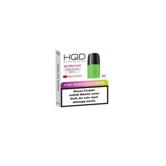 2x HQD Cirak Pod Kiwi Maracuja Grape 18mg/ml ca 600 Züge/Pod