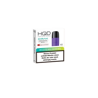 2x HQD Cirak Pod Mojito Mix Berries 18mg/ml ca 600 Züge/Pod