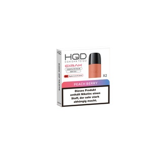 2x HQD Cirak Pod Peach Berry 18mg/ml ca 600 Züge/Pod