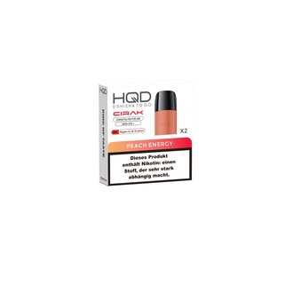 2x HQD Cirak Pod Peach Energy 18mg/ml ca 600 Züge/Pod