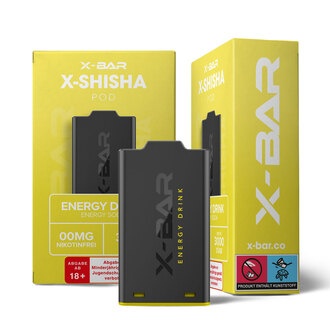 X-Bar X-Shisha Pod Energy Drink nikotinfrei, bis zu 3.000 Züge