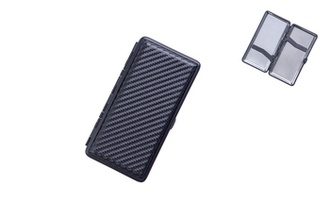 Angelo cigarette case 120mm imitation leather black, clip