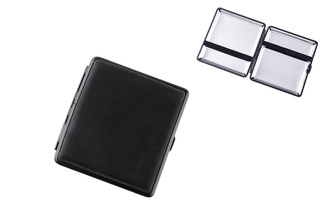 Angelo cigarette case 20pcs, 85mm suede black, rubber