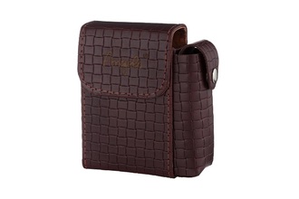 Angelo cigarette box leather brown, with Lighterpouch