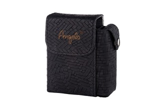 Angelo cigarette box leather black, with Lighterpouch