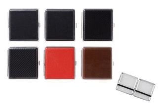 Cigarette case set 85mm imitation leather, rubber