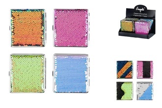 Angelo Cigarette Case sequins, rubber