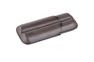 Angelo Cigar Case grey 2pcs, 160mm/30mm, Giftbox