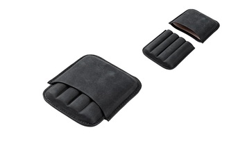 Angelo cigarillo case 4 pcs leather, grey