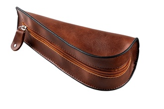 Pipe bag for one pipe, PU dark brown