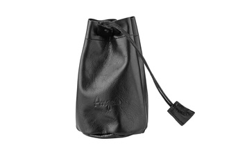 tobacco Pouch Leather Black Rubber, 11cm