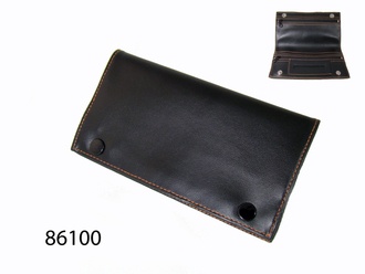 Angelo fine cut bag, imitation leather black, 16x9cm