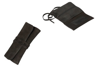 Angelo RYO Pouch suede leather black 8x16cm