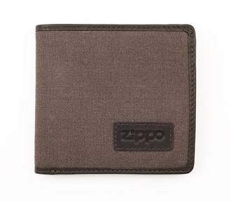 Zippo wallet leather/cloth, grey