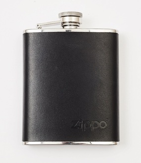 Zippo 2005269 Hip flask, metal/ leather mocha, 6oz 