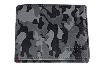 Zippo 2006027 Geldbeutel Leder, grau Camouflage