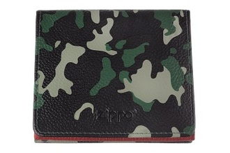 Zippo 2006040 Geldbeutel Leder, grün Camouflage