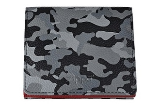 Zippo 2006042 Geldbeutel Leder, grau Camouflage