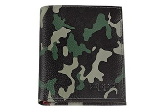 Zippo 2006047 Geldbeutel Leder, grün Camouflage