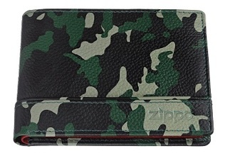 Zippo 2006051 Geldbeutel Leder, grün Camouflage