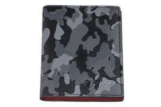 Zippo 2006035 Karten Etui Leder, grau Camouflage