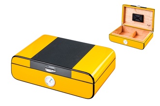 Angelo Humidor yellow/carbon 30x20x9cm