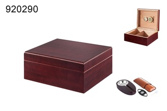 Angelo Humidor Gift Set Cherry 26x22x11cm