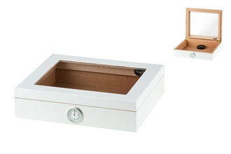 Angelo Humidor with window white 26x22x6,5cm