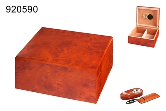 Angelo Humidor Set Braun 26x22x11cm