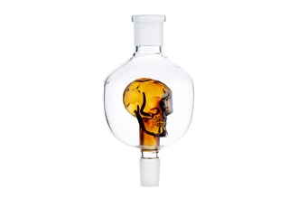 Glass Oil Catcher Skull coloured