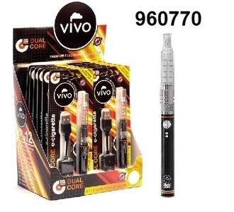 VIVO E-Zigarette Dual Core Schwarz, 650mA, USB