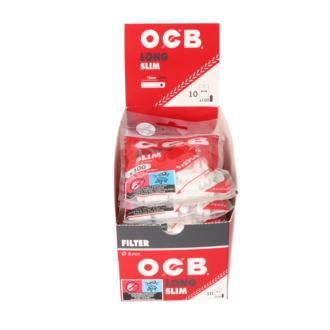 OCB cigarette filter Long Slim 6mm, bag á 100 filter