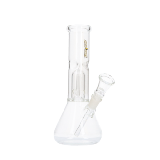 Glasbong Ice+Percolator konisch transparent H. 21cm, Ø 3,7cm Chillum Topf fest