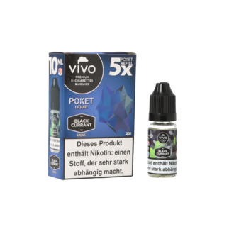 VIVO Poket SALT Liquid Black Currant 20mg 10ml