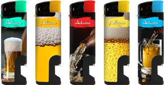 Adamo Piezo beer lighter with refillable bottle opener