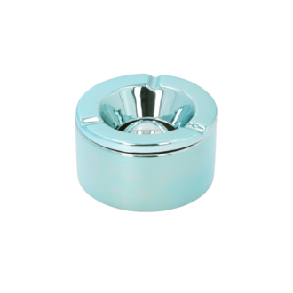 Angelo wind ashtray, ceramic shiny turquoise, Ø 11.2cm, h. 6.2cm