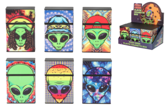 Angelo cigarette box 20pcs, 85mm plastic Alien 1 various designs motifs