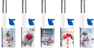 Adamo Mini Stick Lighter Piezo cute Winter refillable