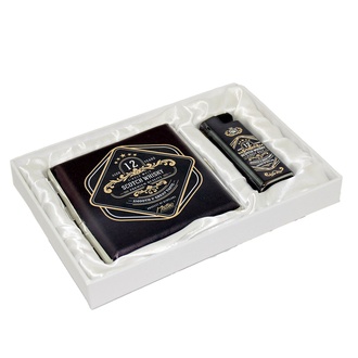 Matteo gift set Whiskey black, cigarette case 20 + lighter Jet refillable