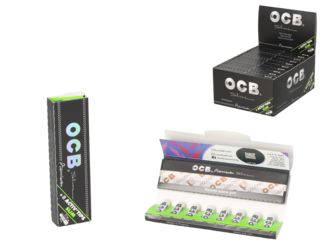 OCB Premium Slim black 32 sheets + 8 Activ Tips 7mm