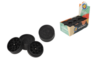 Bulldog Grinder 2 pcs. Eco black plastic, Ø 5,5cm, H. 2,5cm