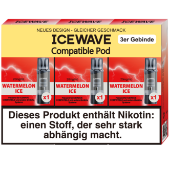 3x ICEWAVE Pod Watermelon Ice 20mg/ml ca. 700 Züge/Pod