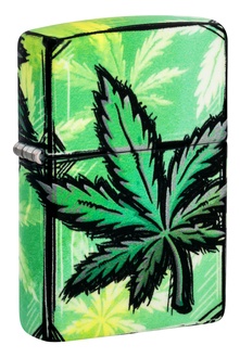 Zippo 60007204 Glowing Cannabis Design