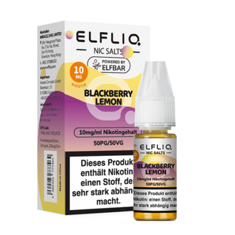 ELFBAR Elfliq 10mg SALT Liquid Blackberry Lemon 10ml