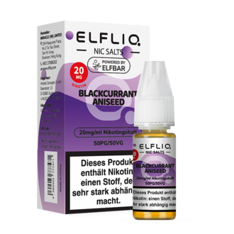 ELFBAR Elfliq 20mg SALT Liquid Blackcurrant Aniseed 10ml